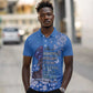 African Women Black Beautiful Brave and Bressed - Blue Color Polo Shirt - African Pride