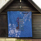 African Women Black Beautiful Brave and Bressed - Blue Color Quilt - African Pride