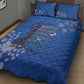 African Women Black Beautiful Brave and Bressed - Blue Color Quilt Bed Set - African Pride