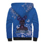 African Women Black Beautiful Brave and Bressed - Blue Color Sherpa Hoodie - African Pride