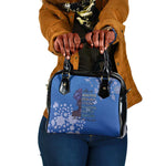 African Women Black Beautiful Brave and Bressed - Blue Color Shoulder Handbag - African Pride