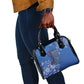 African Women Black Beautiful Brave and Bressed - Blue Color Shoulder Handbag - African Pride