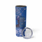 African Women Black Beautiful Brave and Bressed - Blue Color Skinny Tumbler - African Pride