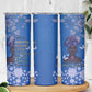 African Women Black Beautiful Brave and Bressed - Blue Color Skinny Tumbler - African Pride