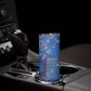 African Women Black Beautiful Brave and Bressed - Blue Color Skinny Tumbler - African Pride