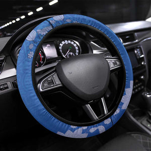 African Women Black Beautiful Brave and Bressed - Blue Color Steering Wheel Cover - African Pride