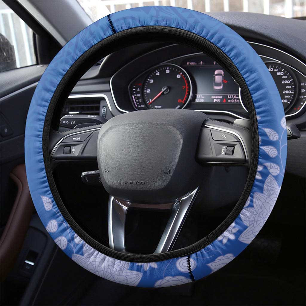 African Women Black Beautiful Brave and Bressed - Blue Color Steering Wheel Cover - African Pride
