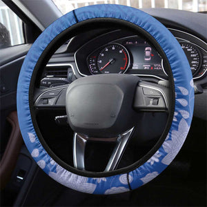 African Women Black Beautiful Brave and Bressed - Blue Color Steering Wheel Cover - African Pride