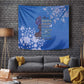 African Women Black Beautiful Brave and Bressed - Blue Color Tapestry - African Pride