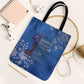 African Women Tote Bag Black Beautiful Brave and Bressed - Blue Color