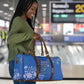 African Women Travel Bag Black Beautiful Brave and Bressed - Blue Color