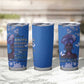 African Women Black Beautiful Brave and Bressed - Blue Color Tumbler Cup - African Pride