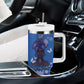 African Women Black Beautiful Brave and Bressed - Blue Color Tumbler With Handle - African Pride