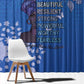 African Women Black Beautiful Brave and Bressed - Blue Color Window Curtain - African Pride
