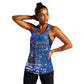 African Women Black Beautiful Brave and Bressed - Blue Color Women Racerback Tank - African Pride