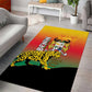 Benin National Day Area Rug Leopard With Coat Of Arms - African Pride