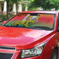 Benin National Day Auto Sun Shade Leopard With Coat Of Arms