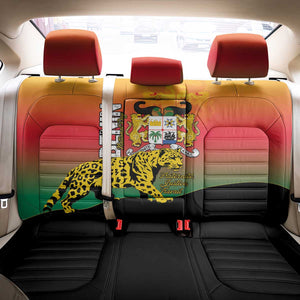 Benin National Day Back Car Seat Cover Leopard With Coat Of Arms - African Pride