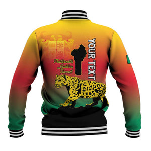 Personalized Benin National Day Baseball Jacket Leopard With Coat Of Arms - African Pride