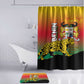 Benin National Day Bathroom Set Leopard With Coat Of Arms