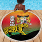 Benin National Day Beach Blanket Leopard With Coat Of Arms - African Pride