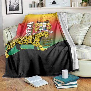 Benin National Day Blanket Leopard With Coat Of Arms - African Pride
