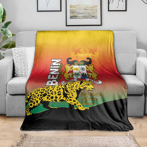 Benin National Day Blanket Leopard With Coat Of Arms - African Pride
