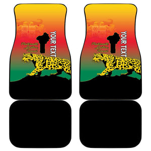 Benin National Day Car Mats Leopard With Coat Of Arms - African Pride