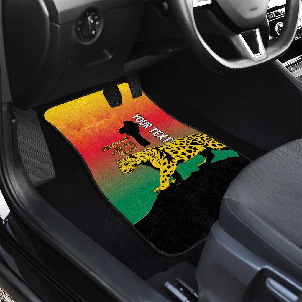 Benin National Day Car Mats Leopard With Coat Of Arms - African Pride