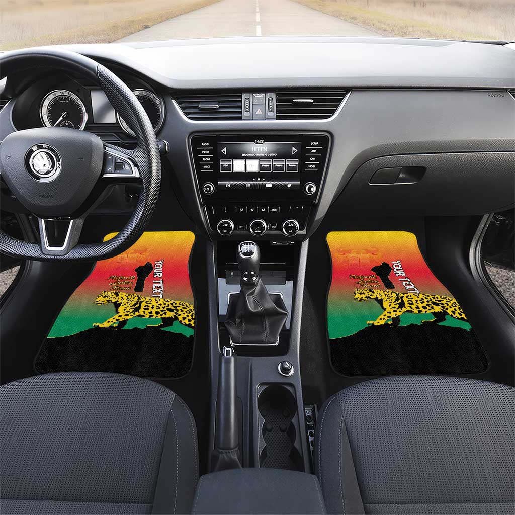 Benin National Day Car Mats Leopard With Coat Of Arms - African Pride