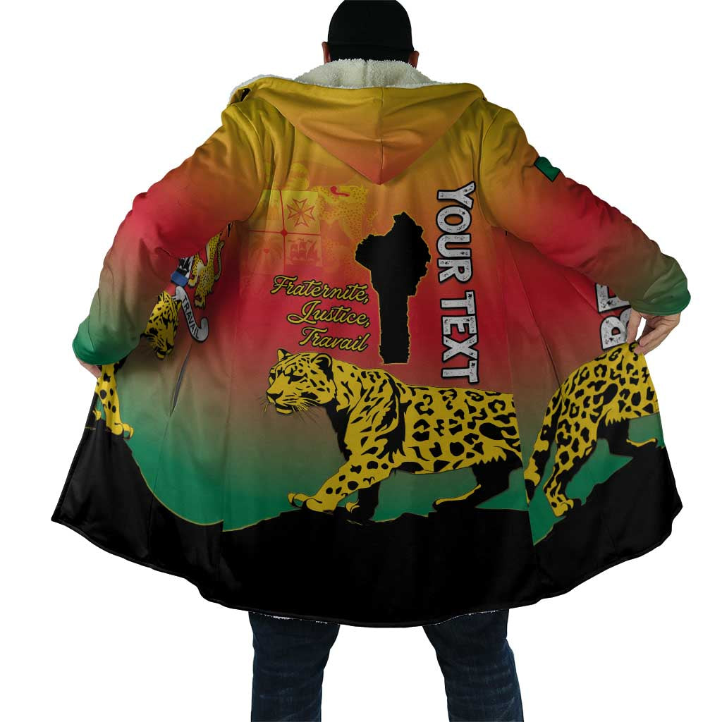 Personalized Benin National Day Cloak Leopard With Coat Of Arms