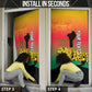 Personalized Benin National Day Door Cover Leopard With Coat Of Arms