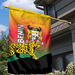 Benin National Day Garden Flag Leopard With Coat Of Arms - African Pride