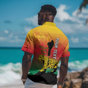 Personalized Benin National Day Hawaiian Shirt Leopard With Coat Of Arms - African Pride
