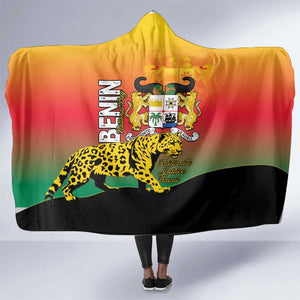 Benin National Day Hooded Blanket Leopard With Coat Of Arms - African Pride