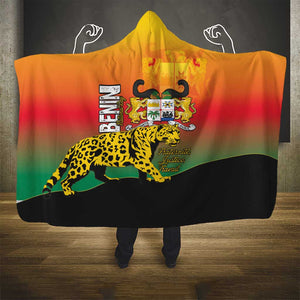 Benin National Day Hooded Blanket Leopard With Coat Of Arms - African Pride