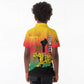 Personalized Benin National Day Kid Polo Shirt Leopard With Coat Of Arms - African Pride