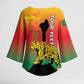 Personalized Benin National Day Kimono Sleeve Blouse Leopard With Coat Of Arms