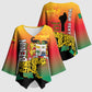 Personalized Benin National Day Kimono Sleeve Blouse Leopard With Coat Of Arms