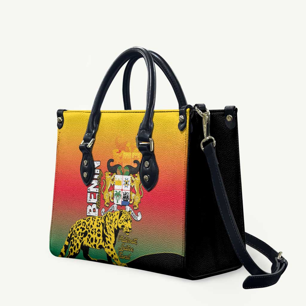 Benin National Day Leather Bag Leopard With Coat Of Arms