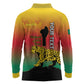 Personalized Benin National Day Long Sleeve Polo Shirt Leopard With Coat Of Arms - African Pride