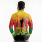 Personalized Benin National Day Long Sleeve Polo Shirt Leopard With Coat Of Arms - African Pride