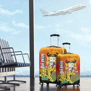Benin National Day Luggage Cover Leopard With Coat Of Arms - African Pride