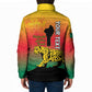 Personalized Benin National Day Padded Jacket Leopard With Coat Of Arms