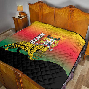 Benin National Day Quilt Leopard With Coat Of Arms - African Pride