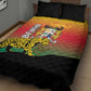 Benin National Day Quilt Bed Set Leopard With Coat Of Arms - African Pride