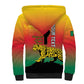 Personalized Benin National Day Sherpa Hoodie Leopard With Coat Of Arms - African Pride