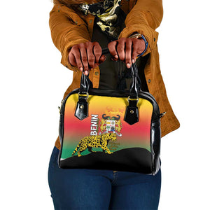 Benin National Day Shoulder Handbag Leopard With Coat Of Arms - African Pride