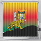 Benin National Day Shower Curtain Leopard With Coat Of Arms - African Pride
