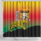 Benin National Day Shower Curtain Leopard With Coat Of Arms - African Pride